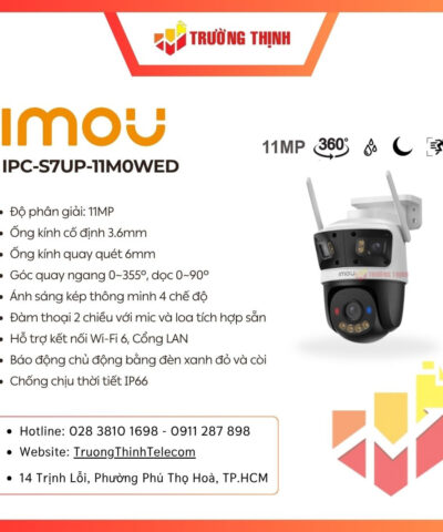 Camera Wifi 3 Ống Kính 11MP Imou Cruiser IPC-S7UP-11M0WED