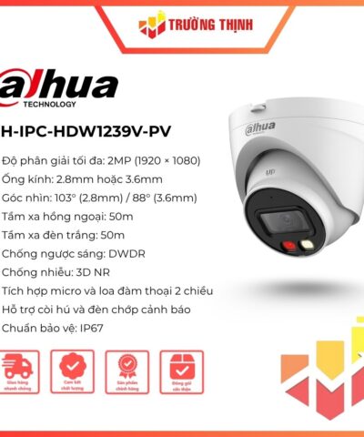 Camera IP Dome Dahua DH-IPC-HDW1239V-PV 2MP
