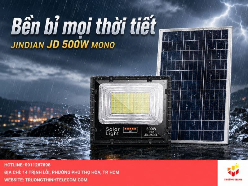 Độ bền và khả năng chống chịu thời tiết của đèn JINDIAN JD 500W MONO