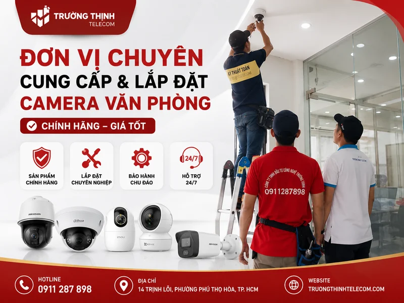 Đơn vị chuyên cung cấp và lắp đặt camera văn phòng chính hãng giá tốt
