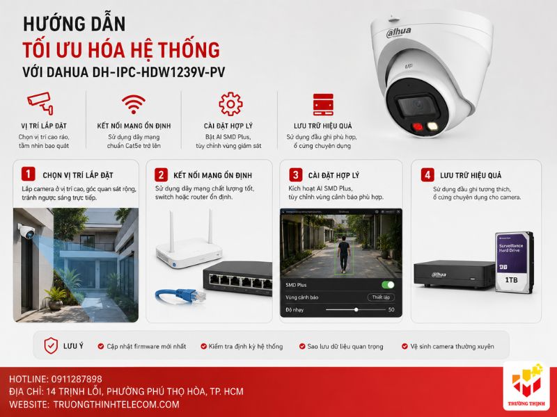 Hướng dẫn tối ưu hóa hệ thống với Dahua DH-IPC-HDW1239V-PV