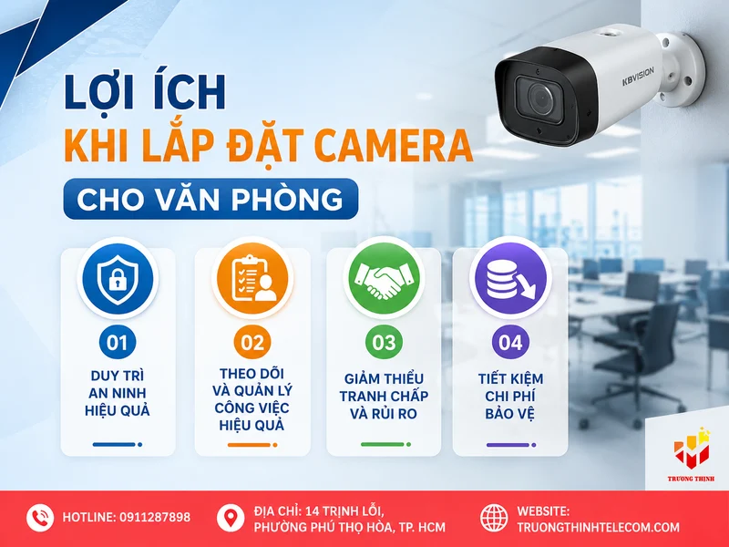 Lợi ích khi lắp đặt camera cho văn phòng