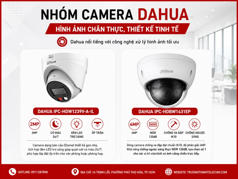 Nhóm Camera Dahua – Hình ảnh chân thực, thiết kế tinh tế