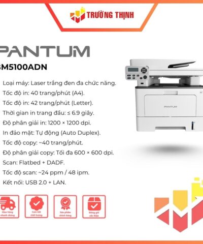 Máy in Laser đảo mặt đen trắng Pantum BM5100ADN Đa Năng