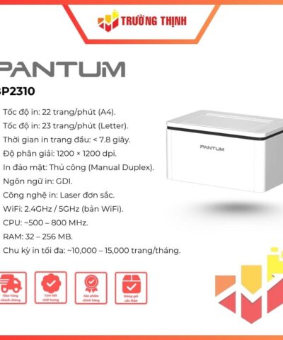 Máy in đen trắng 1 mặt Laser đơn năng Pantum BP2310 chính hãng