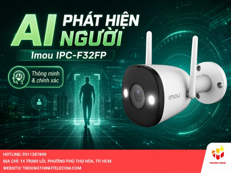 Trí tuệ nhân tạo AI phát hiện người trên Imou IPC-F32FP