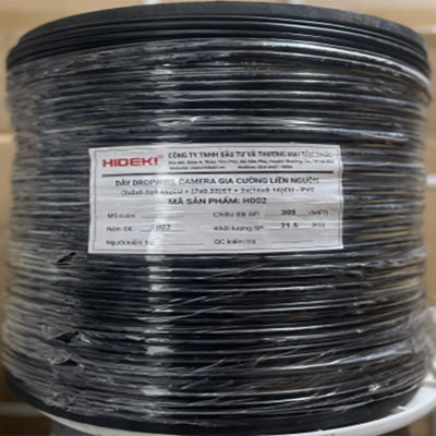 Cáp mạng Hideki Cat3 +2C 305m (4 lỗi đồng+ nguồn+ thép treo)