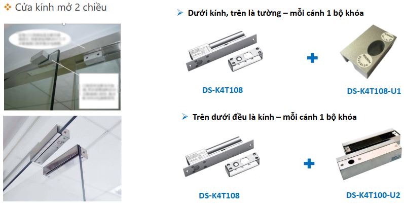 Hướng dẫn chọn khóa Hikvision cho loại cửa 2 chiều