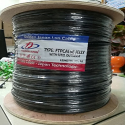 Cáp Golden Japan (FTP+Jelly&Steel for Outdoor CAT6) Màu đen
