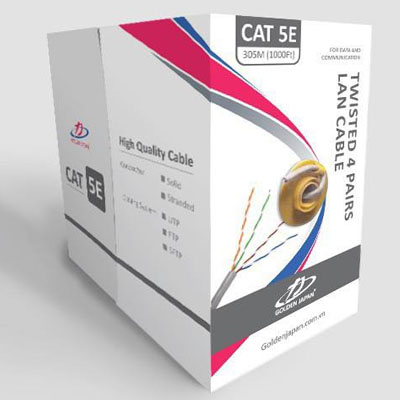 Cáp mạng 5e UTP BC 305m GOLDEN JAPAN trắng xám