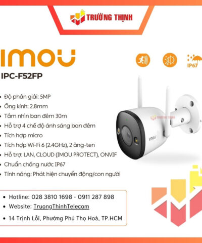 Camera WiFi thân cố định 5MP IMOU IPC-F52FP