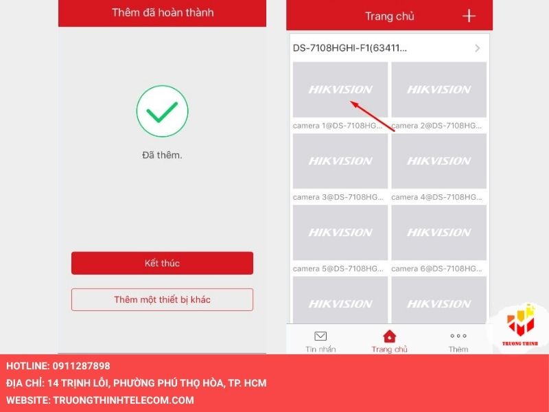 Chờ quá trình kết nối hoàn tất