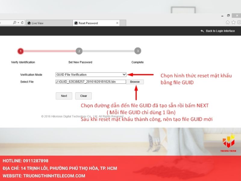 Chọn chế độ Import GUID File