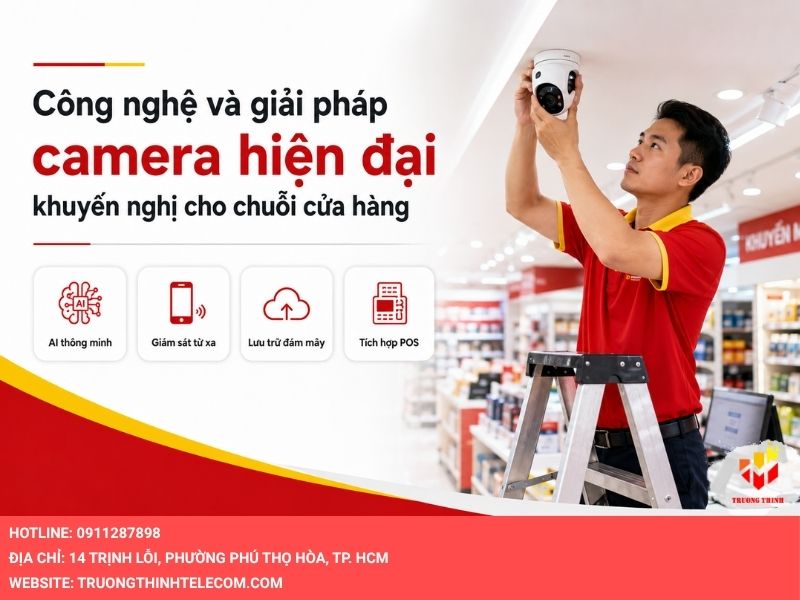 Công nghệ và giải pháp camera hiện đại khuyến nghị cho chuỗi cửa hàng