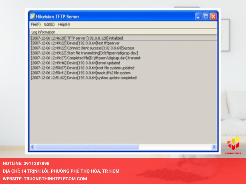 Khởi chạy tftp.exe file