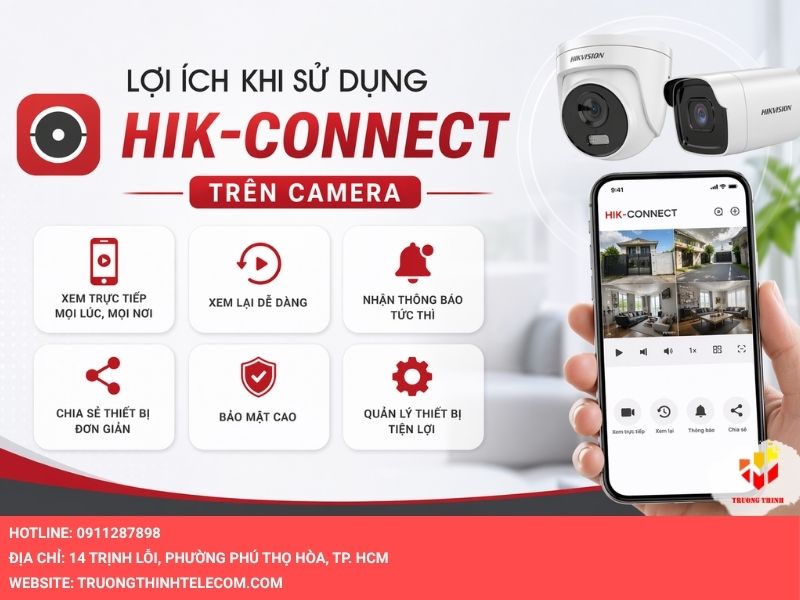 Lợi ích khi sử dụng tính năng Hik-Connect trên camera