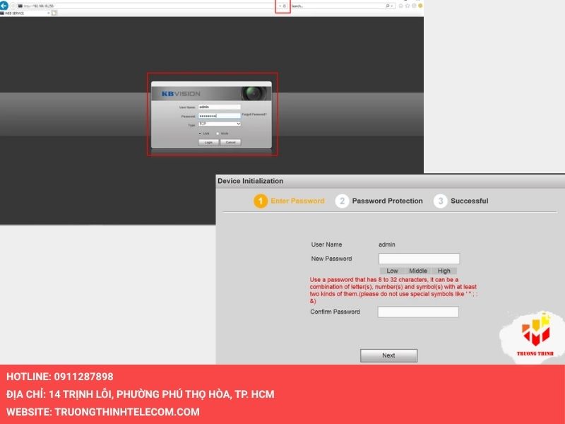 Nhập IP vào trình duyệt
