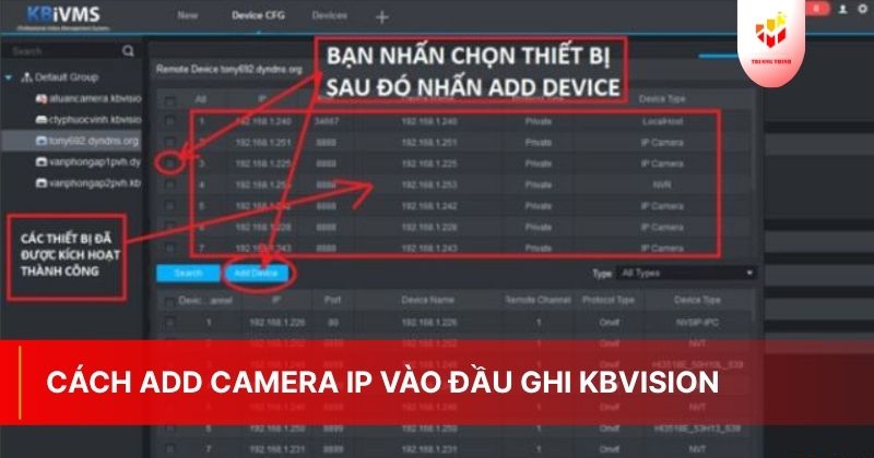 Hướng dẫn cách add camera IP vào đầu ghi KBVISION cực đơn giản