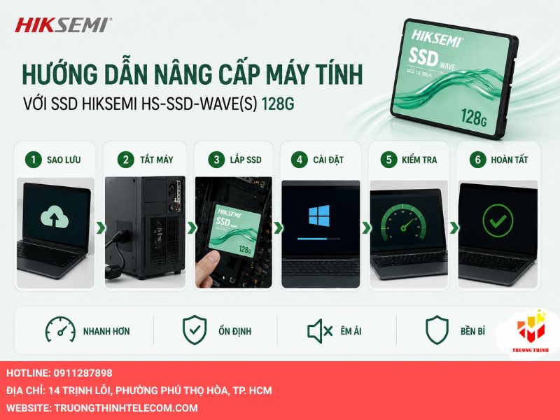 Hướng dẫn nâng cấp máy tính với SSD Hiksemi HS-SSD-WAVE(S) 128G