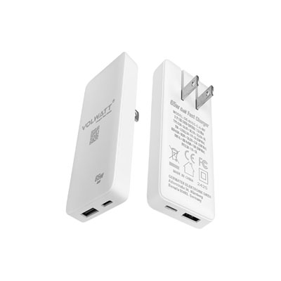 Củ sạc siêu mỏng, siêu nhanh GaN PD65W-A+C Volwatt GE-65GS-C-A-MF
