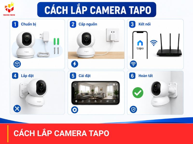 Cách lắp camera Tapo quay quét đặt trên tường trong vài bước đơn giản