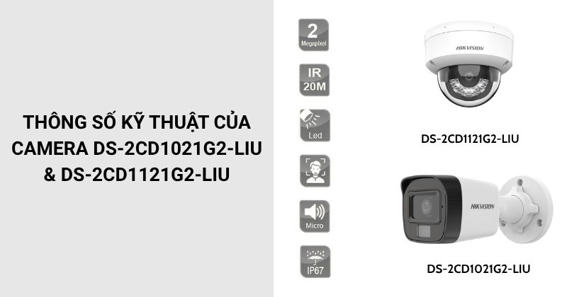 Thông số của trọn bộ 2 camera IP Hik TT02-2CD1021G0-I