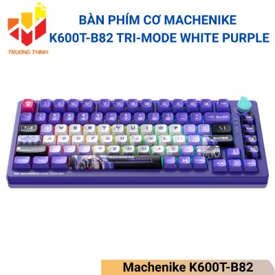 Bàn phím cơ Machenike K600T-B82 Tri-Mode White Purple