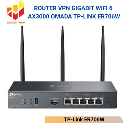 Router VPN Gigabit WiFi 6 AX3000 Omada TP-Link ER706W