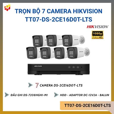 Trọn bộ 7 camera Hik TT07-DS-2CE16D0T-LTS