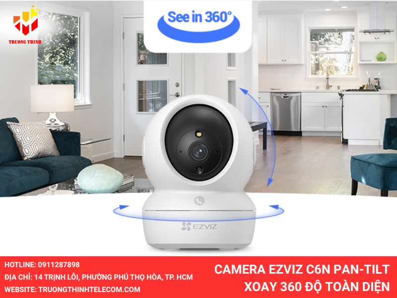 Camera EZVIZ C6N pan-tilt xoay 360 độ toàn diện