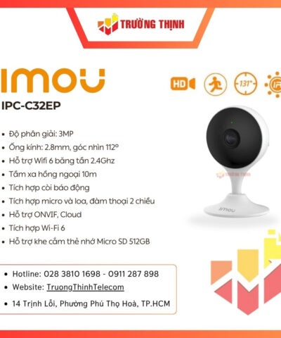 Camera Wifi trong nhà Cue C32 3MP Imou IPC-C32EP đàm thoại gốc rộng