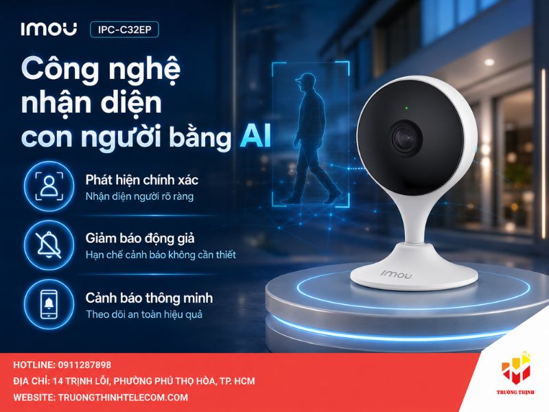 Công nghệ nhận diện con người bằng AI trên Imou IPC-C32EP
