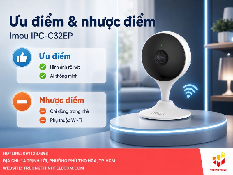 Đánh giá ưu điểm và nhược điểm của Imou IPC-C32EP
