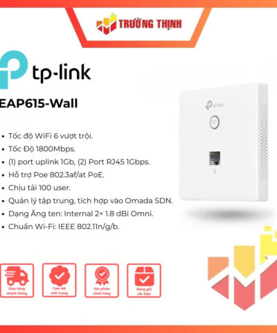 Access Point Wifi 6 Gắn Tường AX1800 TP-Link EAP615-Wall