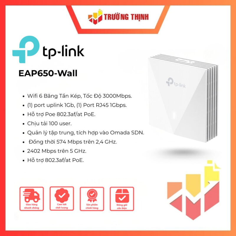 Access Point Treo Tường WiFi 6 AX3000 TP-Link EAP650-Wall