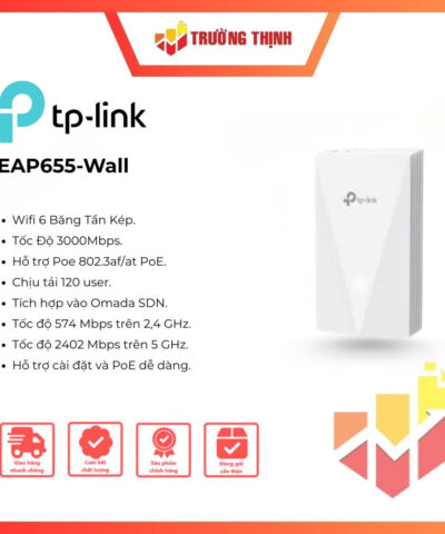 Access Point gắn tường Omada WiFi 6 AX3000 TP-Link EAP655-Wall