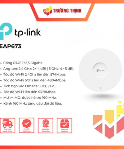 Access Point WiFi 6 gắn trần AX5400 TP-Link EAP673