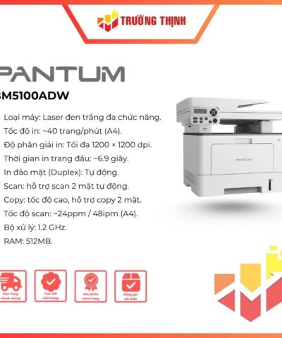 Máy in đa năng đen trắng A4 Pantum BM5100ADW Chính Hãng