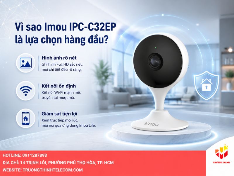 Tại sao camera Imou IPC-C32EP lại là lựa chọn hàng đầu hiện nay?