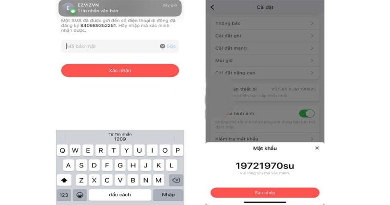Nhập mã OTP gửi về điện thoại và nhấn xác nhận để nhận mã xác thực