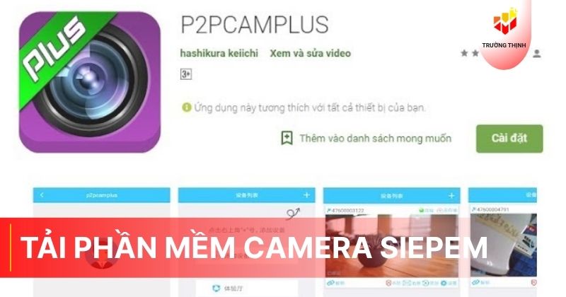 Hướng dẫn cài đặt và tải phần mềm camera Siepem