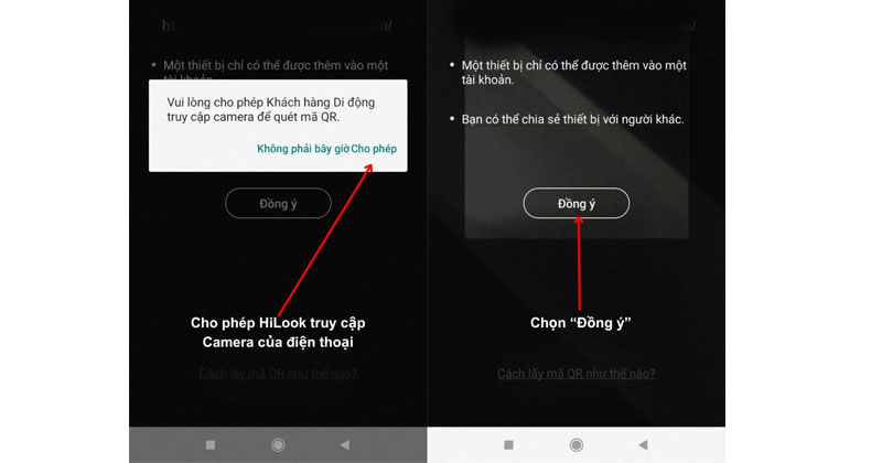Truy cập vào camera điện thoại