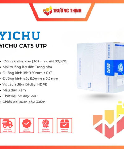 Cáp mạng YICHU CAT5 UTP 0.45MM lõi đồng 305m