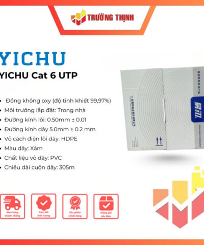 Cáp mạng YICHU Cat 6 UTP đồng nguyên chất 305m YICHU-C6-UTP-CU