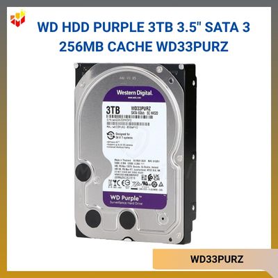 Ổ cứng WD HDD Purple 3TB 3.5" SATA 3 256MB Cache WD33PURZ