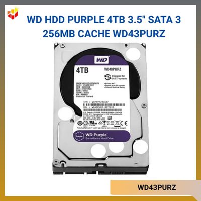 Ổ cứng WD HDD Purple 4TB 3.5" SATA 3 256MB Cache WD43PURZ