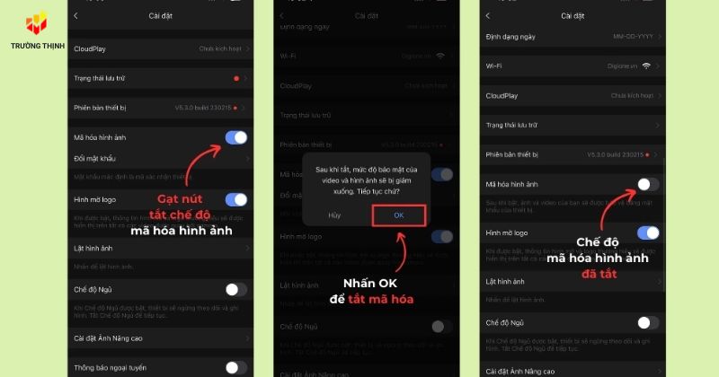 Tắt mã hóa hình ảnh