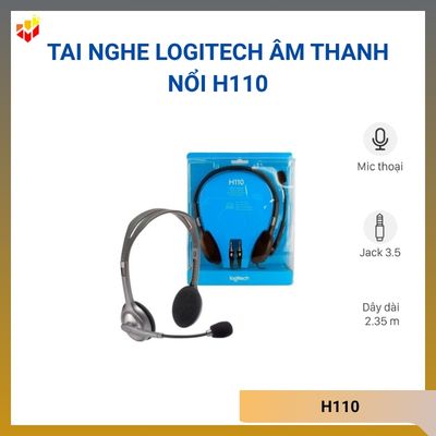 Tai nghe H110 âm thanh nổi Logitech chính hãng giá rẻ