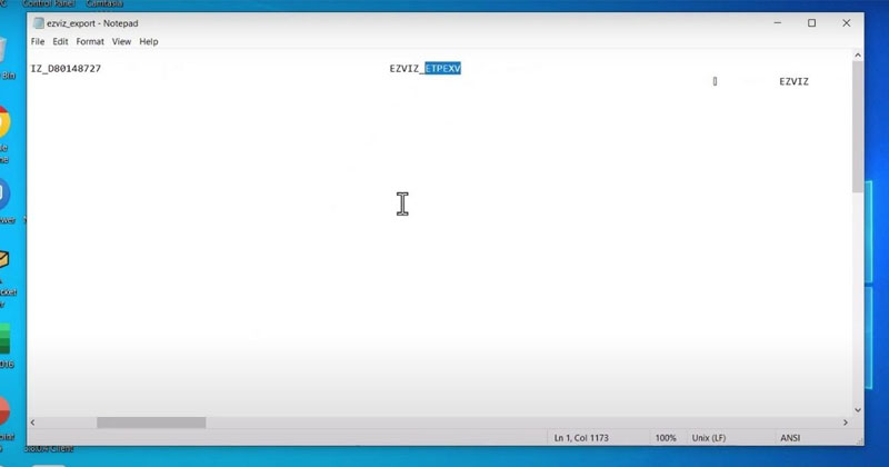 Mở file .bin dưới dạng Notepad để tìm mã xác minh 
