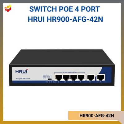 Switch PoE 4 Port 10/100/1000M Hrui HR900-AFG-42N